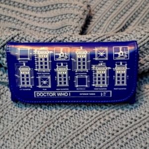 Dr Who I Exterior Tardis Trifold Wallet Dark Blue